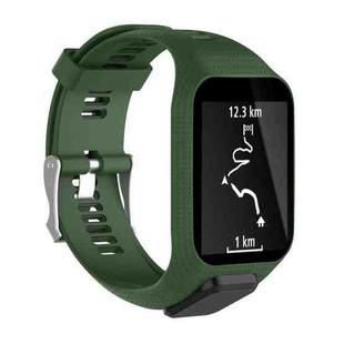 Silicone Sport Watch Band for Tomtom Runner 2/3 Series (Army Green)