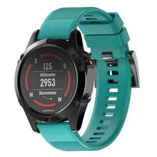 Quick Removable Silicone Watch Band for Fenix 5 22mm(Blue Green)