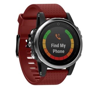 Quick Removable Silicone Watch Band for Fenix 5S 20mm(Red)