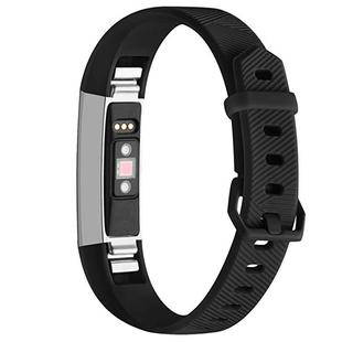 Solid Color Silicone Watch Band for FITBIT Alta / HR(Black)