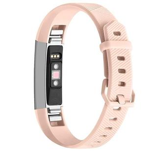 Solid Color Silicone Watch Band for FITBIT Alta / HR(Pink)