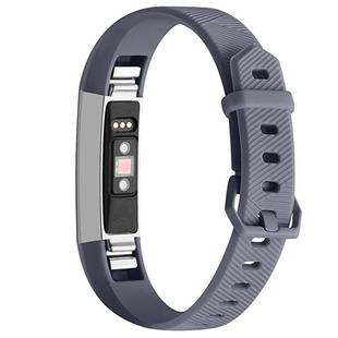 Solid Color Silicone Watch Band for FITBIT Alta / HR(Grey)