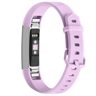 Solid Color Silicone Watch Band for FITBIT Alta / HR(Light Purple)