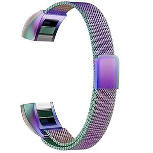 Stainless Steel Magnet Watch Band for FITBIT Alta,Size:Small,130-170mm(Iridescent)