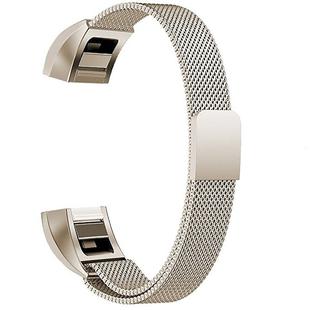 Stainless Steel Magnet Watch Band for FITBIT Alta,Size: Large, 170-236mm(Champagne Gold)