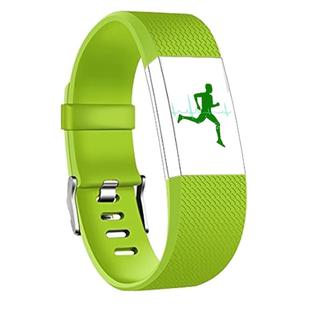 Square Pattern Adjustable Sport Watch Band for FITBIT Charge 2, Size: S, 10.5x8.5cm(Green)