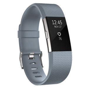 Square Pattern Adjustable Sport Watch Band for FITBIT Charge 2, Size: L, 12.5x8.5cm(Grey)