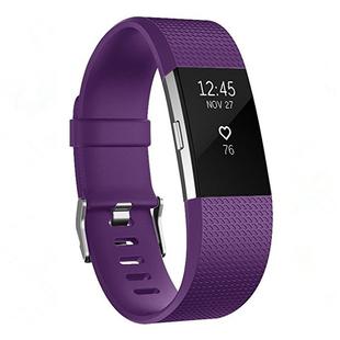 Square Pattern Adjustable Sport Watch Band for FITBIT Charge 2, Size: L, 12.5x8.5cm(Purple)