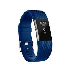 Diamond Pattern Adjustable Sport Watch Band for FITBIT Charge 2, Size: S, 10.5x8.5cm(Blue)