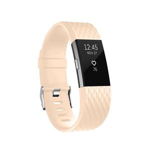 Diamond Pattern Adjustable Sport Watch Band for FITBIT Charge 2, Size: S, 10.5x8.5cm(Light Pink)