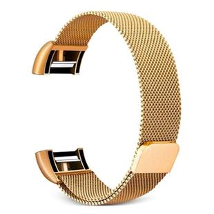 Smart Watch Stainless Steel Watch Band for FITBIT Charge 2, Size: L(Gold)