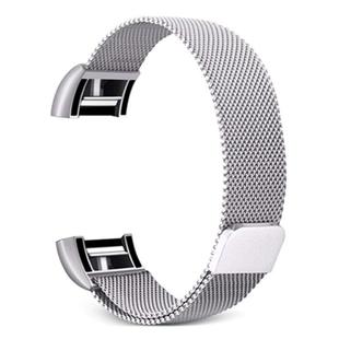 Smart Watch Stainless Steel Watch Band for FITBIT Charge 2, Size: L(Silver)