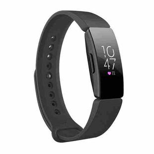 Smart Watch Snap Fastener Watch Band for Fitbit Inspire HR(Black)