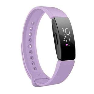 Smart Watch Snap Fastener Watch Band for Fitbit Inspire HR(Light Purple)