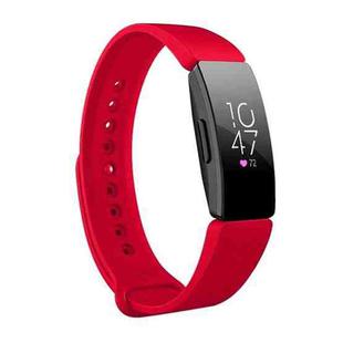 Smart Watch Snap Fastener Watch Band for Fitbit Inspire HR(Red)