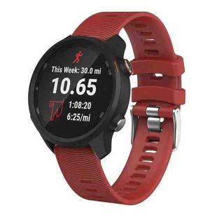 Smart Watch Silicone Watch Band for Garmin Forerunner 245(Red)