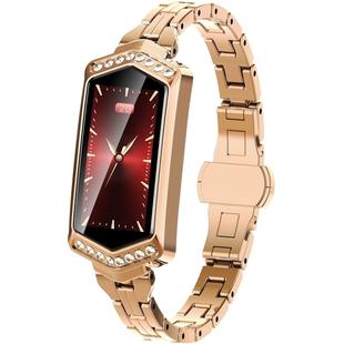 B78 0.96 inch IPS Color Screen IP67 Waterproof Smart Watch Wristband,Support Message Reminder / Heart Rate Monitor / Blood Oxygen Monitoring / Blood Pressure Monitoring/ Sleeping Monitoring (Rose Gold)