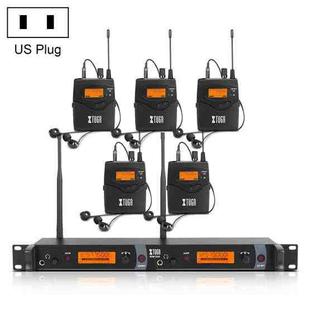IEM1200 Wireless Transmitter 5 Bodypack Stage Singer In-Ear Monitor System(US Plug)