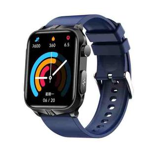 TK11P 1.83 inch IPS Screen IP68 Waterproof Silicone Band Smart Watch, Support Stress Monitoring / ECG (Blue)