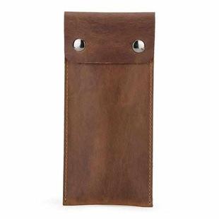 CONTACTS FAMILY CF1110 Universal Crazy Horse Leather Watch Protective Case Storage Bag for Apple Watch (Brown)