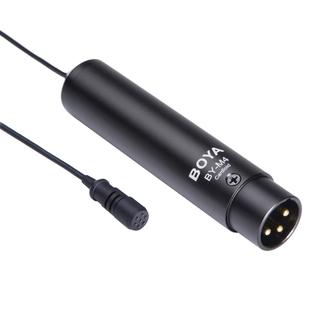 BOYA BY-M4C Professional Clip-On XLR Connector Lavalier Cardioid Condenser Microphone(Black)