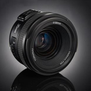 YONGNUO YN35MM F2N 1:2 AF/MF Wide-Angle Fixed/Prime Auto Focus Lens for Nikon DSLR Cameras(Black)