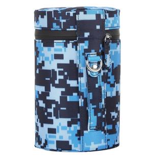 Camouflage Color Large Lens Case Zippered Cloth Pouch Box for DSLR Camera Lens, Size: 16x10x10cm (Blue)