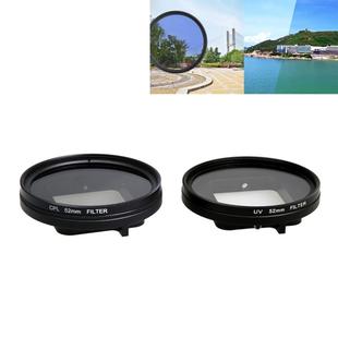 For GoPro HERO5 Proffesional 52mm Lens Filter(CPL Filter + Lens Protective Cap + Hex Spanner) & (UV Filter + Lens Protective Cap + Hex Spanner)