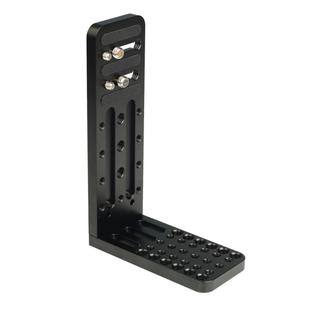 180A Universal 1/4 inch / 3/8 inch Vertical Shoot Quick Release L Plate Bracket Base Holder (Black)
