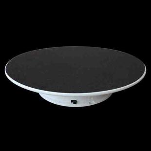 25cm 360 Degree Electric Rotating Turntable Display Stand Video Shooting Props Turntable for Photography, Load 3kg, Powered by Battery(Black White)