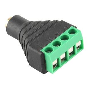 2.5mm Female Plug 4 Pin Terminal Block Stereo Audio Connector