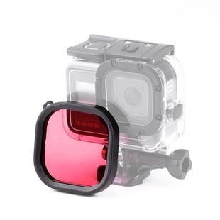 Square Housing Diving Color Lens Filter for GoPro HERO8 Black Original Waterproof Housing (Red)
