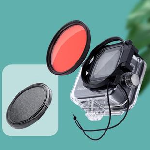 RUIGPRO for GoPro HERO8 Professional 58mm Color Dive Housing Lens Filter + Dive Housing Waterproof Case with Filter Adapter Ring & Lens Cap(Red)