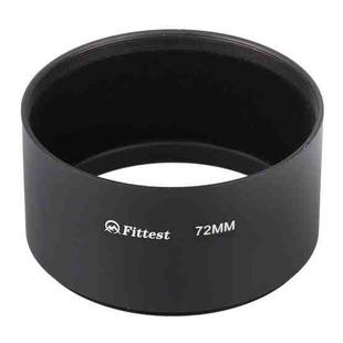 FITTEST 72mm Thread Type Straight Tube Full Metal Lens Hood Shade for Medium Telephoto Lens