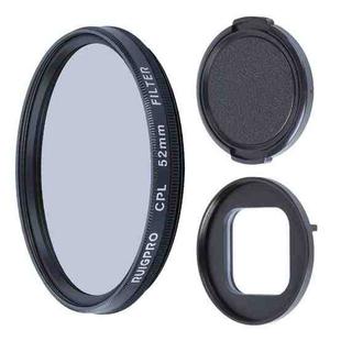 RUIGPRO for GoPro HERO10 Black / HERO9 Black Professional 52mm CPL Lens Filter with Filter Adapter Ring & Lens Cap