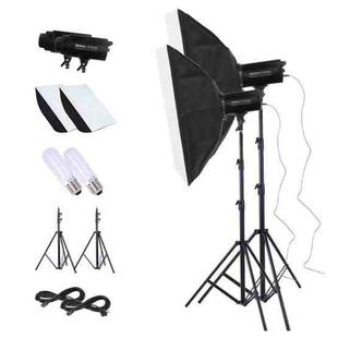 TRIOPO Oubao TTR300W 60x90cm Studio Softbox + Tripod Mount + 2x Light Bulb Photography Lighting Tow Piece Set