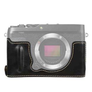 1/4 inch Thread PU Leather Camera Half Case Base for FUJIFILM XE4 (Black)