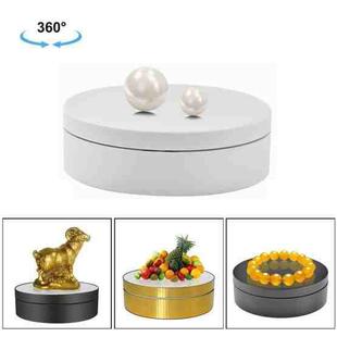 12cm 360 Degree Rotating Turntable Matte Electric Display Stand Video Shooting Props Turntable, Load: 3kg (White)