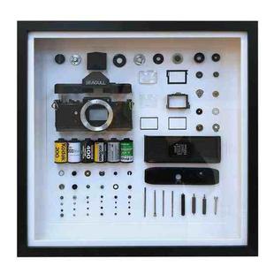 Non-Working Display 3D Mechanical Film Camera Square Photo Frame Mounting Disassemble Specimen Frame, Model: Style 2, Random Camera Model Delivery