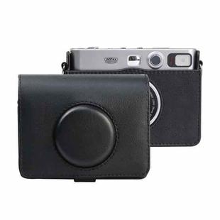 Retro Full Body Camera PU Leather Case Bag with Strap for FUJIFILM instax mini Evo(Black)