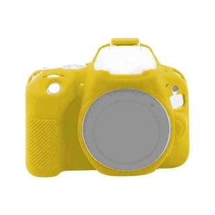 For Canon EOS 200D / EOS 200D Mark II Soft Silicone Protective Case(Yellow)