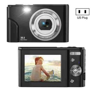 DC311 2.4 inch 36MP 16X Zoom 2.7K Full HD Digital Camera Children Card Camera, US Plug(Black)