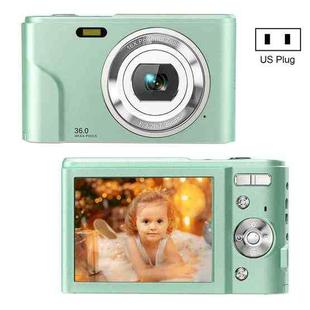 DC311 2.4 inch 36MP 16X Zoom 2.7K Full HD Digital Camera Children Card Camera, US Plug(Green)