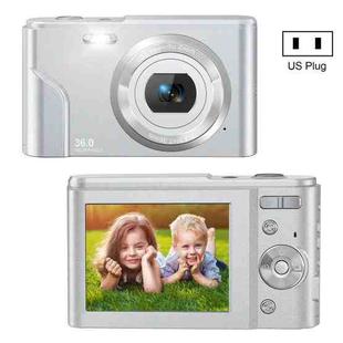 DC311 2.4 inch 36MP 16X Zoom 2.7K Full HD Digital Camera Children Card Camera, US Plug(Silver)