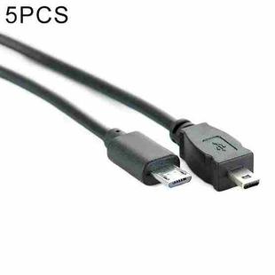 5 PCS 30cm Micro USB to Mini 8 Pin USB OTG Phone Data Cable for Nikon (Black)