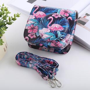 Flamingo Pattern Full Body Camera PU Leather Case Bag with Strap for FUJIFILM instax mini 9 / mini 8+ / mini 8