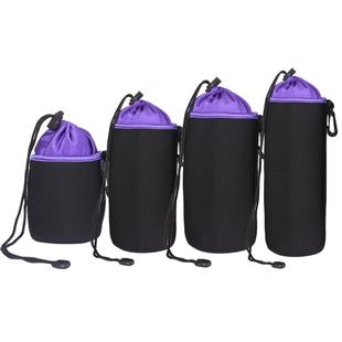 4 in 1 SLR Camera Lens Bag Micro Single Lens Bag Lens Inner Bile Bag Waterproof Protective Case Plus Velvet Thickening (Purple)