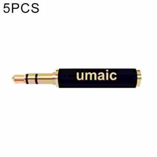 5 PCS 3.5mm Audio 4 Pole Female to 3 Pole Male Microphone Adapter(Black)