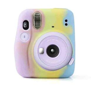 Rainbow Soft Silicone Protective Case for Fujifilm Instax mini 11 (Pink)