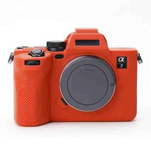 Soft Silicone Protective Case for Sony A7 IV (Orange)